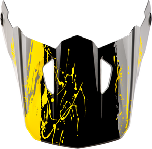 Fly Racing - Yth Kinetic Drip Helmet Visor Grey/black/yellow Ys-yl - 73-8679VY