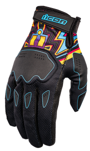 Icon - Hooligan Lucky Lid Gloves - Black - Medium - Hooligan Lucky Lid Gloves - 3301-4642