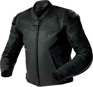 Rst - S1 D3o Leather Ladies Jacket Black/white Lg - 103626BLK-14