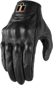 Icon - Women's Pursuit Classic Perforated Gloves - Black - Small - Women's Pursuit Classic Perforated Gloves - 3302-0800