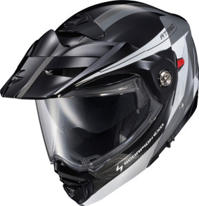 Scorpion Exo - Exo-at960 Modular Helmet Topographic 2 Blk/wht/grey 3x - 96-2038