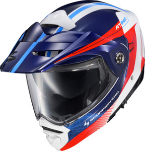 Scorpion Exo - Exo-at960 Modular Helmet Topographic 2 Red/wht/blue Lg - 96-2025