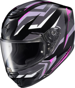 Scorpion Exo - Exo-r330 Full Face Helmet Saga Black/pink/purple Lg - 33-2115
