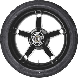 Coastal Moto - Wheel Rear Daytona W/tire Abs(tpms) Blk Cut 18" 09 Touring - PKG-DAY185BC-24ABST