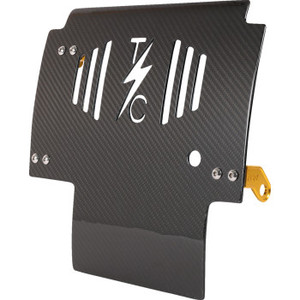 Thrashin Supply Co. - Plate Skid Carbon Gloss W/gold 2024 Flhx Fltrx - TSC-3034-5