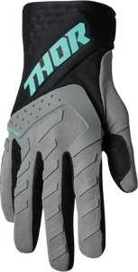 Thor - Youth Spectrum Gloves - Gray/Black/Mint - Small - Youth Spectrum Gloves - 3332-1599