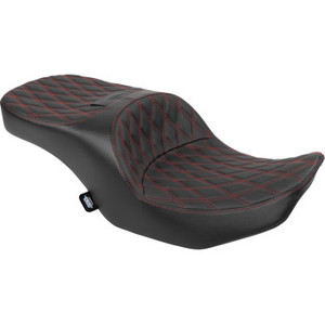Drag Specialties Seats - Seat Freedom 2up Fwd Position Dd Red Vinyl Touring 2023-25 -