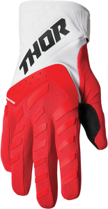 Thor - Youth Spectrum Gloves - Red/White - XS - Youth Spectrum Gloves - 3332-1608