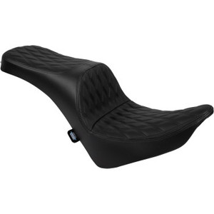Drag Specialties Seats - Seat Freedom 2up Dd Stitch Bk Solarleather M8 Softail 18-25 -