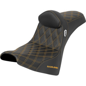Saddlemen - Seat Sdc Perf Gripper Lumbar Rest Gld Stitch - SC81830DB7