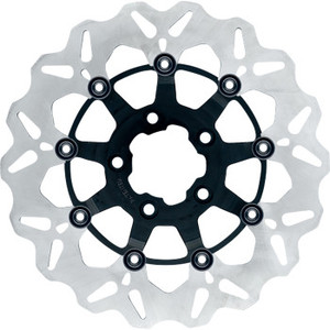 Gbrakes - Brake Rotor Rear Floating Wave Black - GBDU002