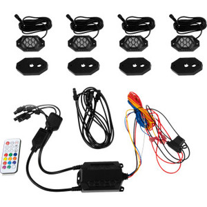 Moose Offroad - Rocklghts Kt Rgb 4pod Mse - 100-3614-PU