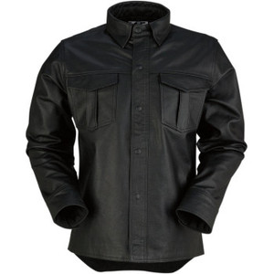 Z1r - Shirt Lthr Motz Blk 2x -