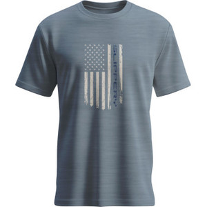 Slippery - Tee Slippery Flag Flint Blue Heather Lg -