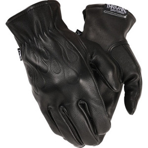 Thrashin Supply Co. - Glove Roper Leather Black Xl - TRG-01-11