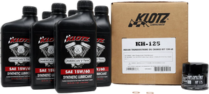 Klotz - Indian Thunderstroke 6qt Synthetic Oil Change Kit - KH-125