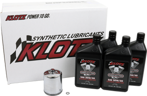Klotz - Basic Harley Davidson 4qt Synthetic Oil Change Kit - KH-103