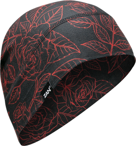 Zan - Sportflex Upf50+ Liner/beanie Red & Black Roses - WHLL206