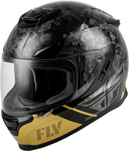 Fly Racing - Sentinel Mech Helmet Black/grey/gold Xl - 73-8432X