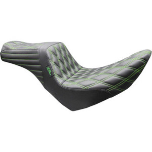 Le Pera - Seat Tailwhip Dbl Dmd Grn Thread - LYR-580DD-GN07