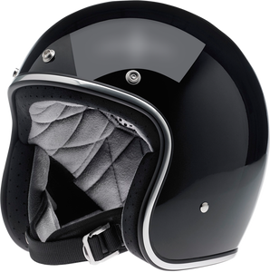 Biltwell - Bonanza Helmet - Gloss Black - Small - Bonanza Helmet - Solid - 1001-101-202