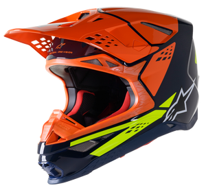 Alpinestars - Supertech M8 Helmet - Factory - Blue/Orange/Yellow - Medium - Supertech M8 Factory MIPS Helmet - 8302922-7445-MD