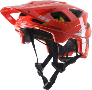 Alpinestars - Vector Tech Helmet - Bright Red/Light Gray Glossy - MIPS - Small - Vector Tech MIPS Helmet - 8700721-3199-SM