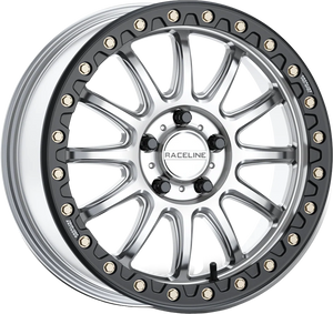 Raceline - Alpha Hyper 15x7 5x114.3 +25 Silver W/ Black Ring - A14SB-57012+25