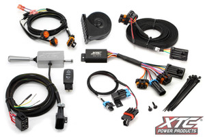 Xtc Power Products - Auto Turn Signal Kit W/ Billet Lever And Front Drl Lights Pol - ATS-L-POL-GBU-DRL