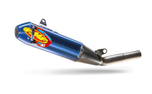 Fmf - Factory 4.1 Rct Anod Ti S/o W/blue C/f End Cap - 44488