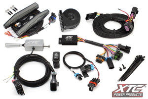 Xtc Power Products - Auto Turn Signal Kit W/ Billet Lever And Front Drl Lights Pol - ATS-L-POL-RCBU-DRL