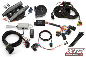 Xtc Power Products - Auto Turn Signal Kit W/ Billet Lever And Front Drl Lights Can - ATS-L-CAN-DEF-DRL