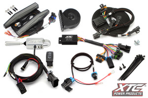 Xtc Power Products - Auto Turn Signal Kit W/ Billet Lever And Front Drl Lights Kaw - ATS-L-KAW-SV3-DRL