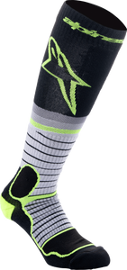 Alpinestars - Mx Pro Socks Black/grey/ylw Fluo Lg - 4701524-175-L