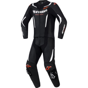 Alpinestars - Suit Lthr 2pc Gp Force V2 Blk/wht/rd Fluo 52 - 3160126-1231-52