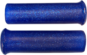 Emgo - Grips - Retro - Metal - 1" - Blue - Star Fire Flake Grips - 42-21113