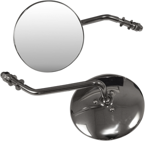 Emgo - Mirror - 4" - Smooth Chrome - Chrome Universal Steel Mirror - 20-21794 Emgo - Mirror - 4" - Smooth Chrome - Chrome Universal Steel Mirror - 20-21794
