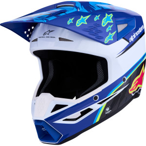Alpinestars - Helmet S-m3 Falcon Blu/wht/blk/pnk-fl Ece06/dot Xl