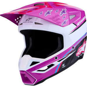 Alpinestars - Helmet S-m3 Falcon Pur/wht/blk/pnk-fl Ece06/dot Xs