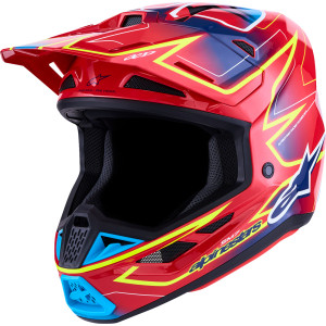 Alpinestars - Helmet S-m7 Cast Red/yel-fl/blu Ece06/dot Lg