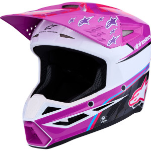 Alpinestars - Helmet Youth S-m3 Falcon Pur/wht/blk/pnk-fl Ece06/dot Yl