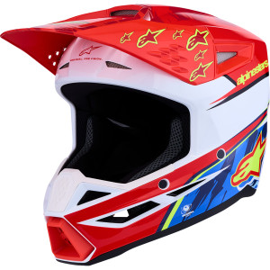 Alpinestars - Helmet Youth S-m3 Falcon Red-fl/wht/blu/yel-fl Ece06/dot Yl