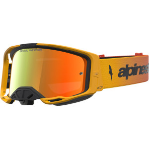 Alpinestars Goggles - Goggle Vision 8 Amber  Fire Red Blk Mirror-red
