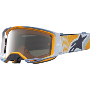 Alpinestars Goggles - Goggle Vision 8 Maven  Dust Blue Org Mirror-silver