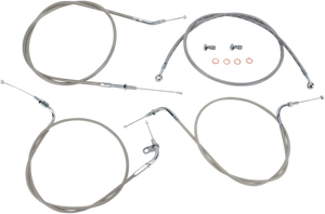 Baron - Cable Line Kit - 12" - 14" - XVS650CL - Stainless Steel - Stainless Handlebar Cable/Line Kit - BA-8015KT-12 Baron - Cable Line Kit - 12" - 14" - XVS650CL - Stainless Steel - Stainless Handlebar Cable/Line Kit - BA-8015KT-12