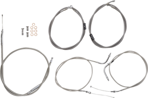 Baron - Cable Line Kit - 12" - 14" - '99 - '03 Roadstar - Stainless Steel - Stainless Handlebar Cable/Line Kit - BA-8021KT-12 Baron - Cable Line Kit - 12" - 14" - '99 - '03 Roadstar - Stainless Steel - Stainless Handlebar Cable/Line Kit - BA-8021KT-12