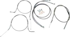 Baron - Cable Line Kit - 12" - 14" - '04 - '07 Roadstar - Stainless Steel - Stainless Handlebar Cable/Line Kit - BA-8022KT-12 Baron - Cable Line Kit - 12" - 14" - '04 - '07 Roadstar - Stainless Steel - Stainless Handlebar Cable/Line Kit - BA-8022KT-12
