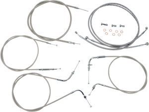 Baron - Cable Line Kit - 12" - 14" - XVS1100CU - Stainless Steel - Stainless Handlebar Cable/Line Kit - BA-8048KT-12 Baron - Cable Line Kit - 12" - 14" - XVS1100CU - Stainless Steel - Stainless Handlebar Cable/Line Kit - BA-8048KT-12