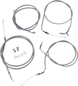 Baron - Cable Line Kit - 18" - 20" - XVS650CL - Stainless Steel - Stainless Handlebar Cable/Line Kit - BA-8015KT-18 Baron - Cable Line Kit - 18" - 20" - XVS650CL - Stainless Steel - Stainless Handlebar Cable/Line Kit - BA-8015KT-18