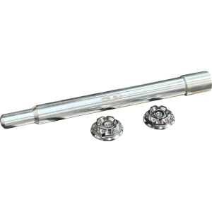 Paul Yaffe Bagger Nation - Cover Axle 2000-07 Yaxle/ W/turret Chrome Caps